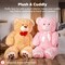 Best Choice Products 35in Giant Soft Plush Teddy Bear Stuffed Animal Toy w/ Bow Tie, Footprints